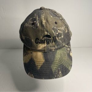 Cargill Seeds Farmers Hunting Hat Cap Mossy Oak Camo Adjustable Hook Loop Back